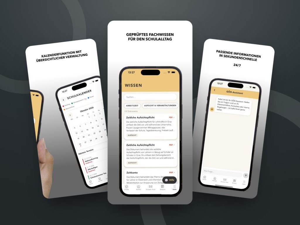 Screens der GÖD4YOU App