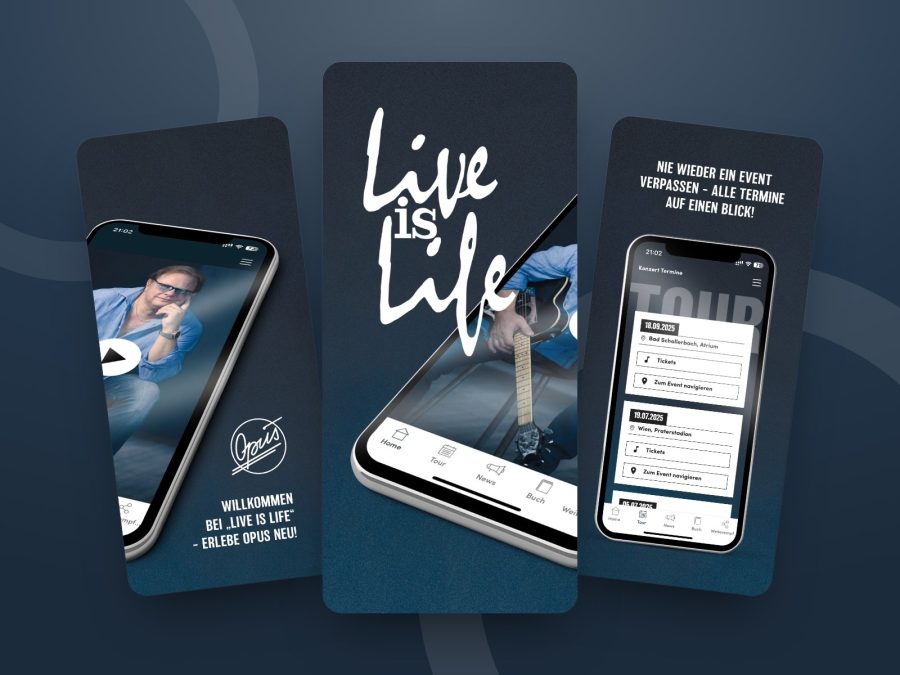Screens der Live Is Life App