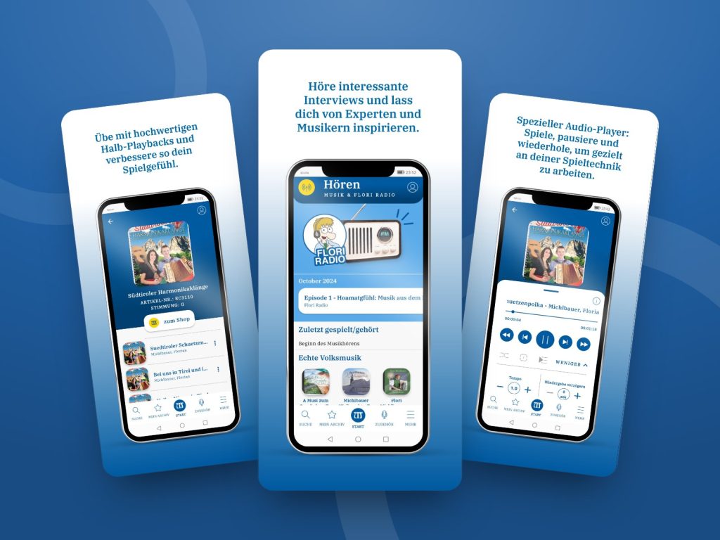 Screens der Michlbauer App