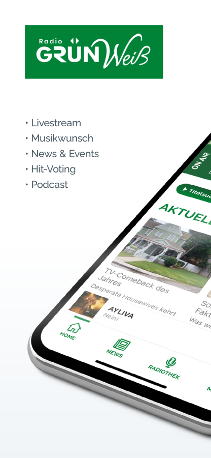 Radio Grün Weiß App Screen 1