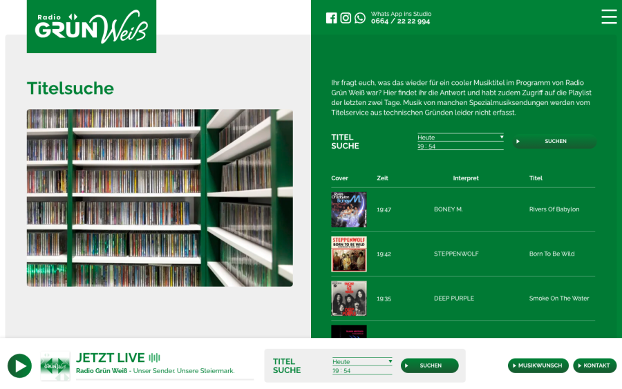 Radio Grün Weiß Website Screen 4