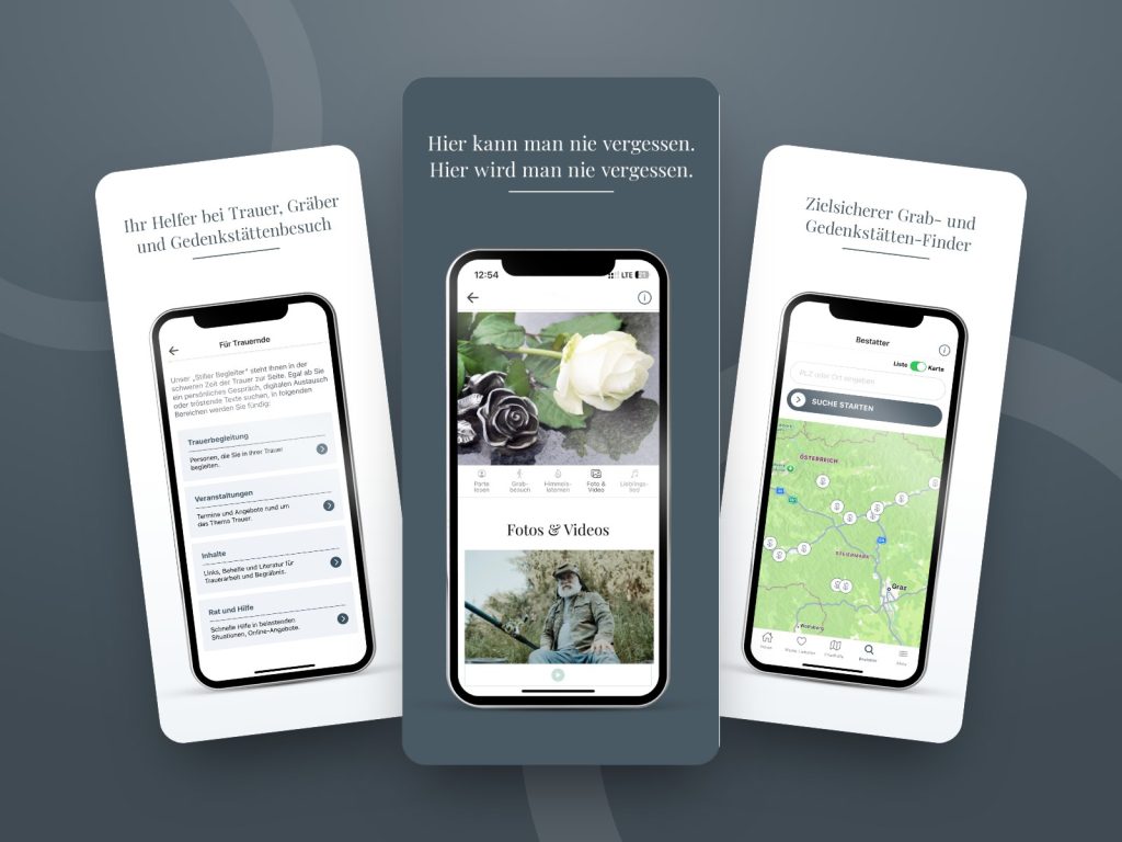 Screens der Stiller Begleiter App