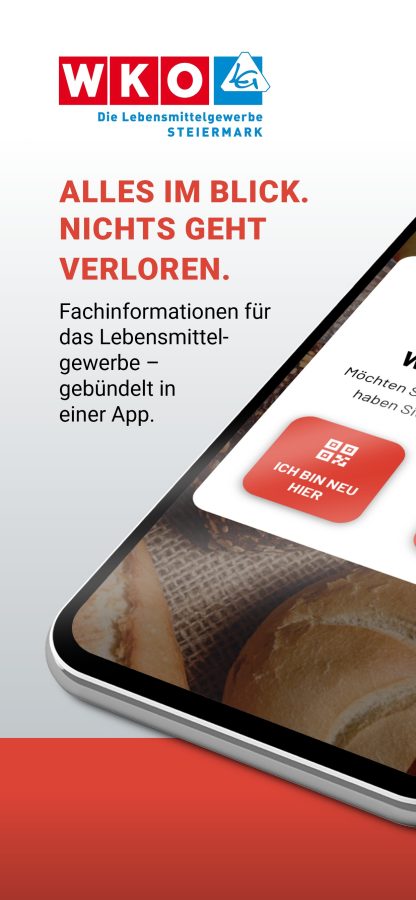 WKO Lebensmittelgewerbe App Screen 1