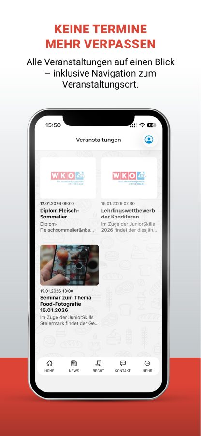 WKO Lebensmittelgewerbe App Screen 7